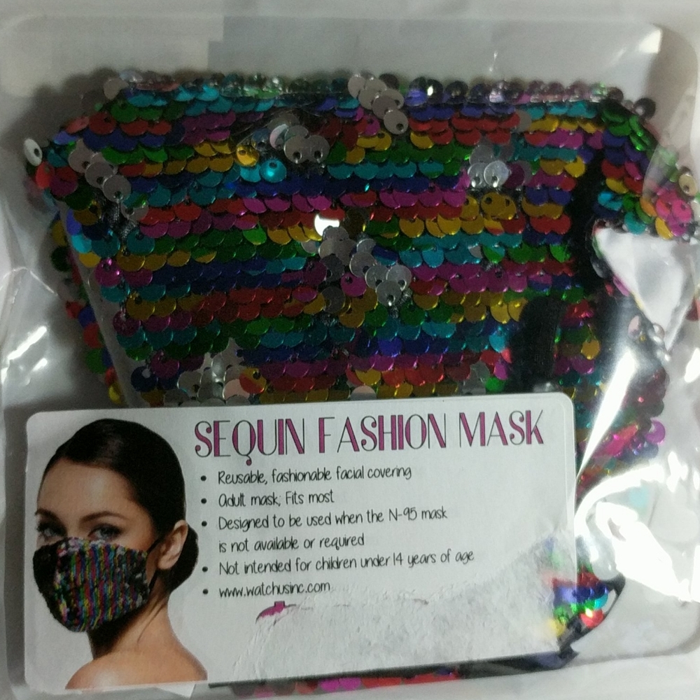 Sequin fashion mask